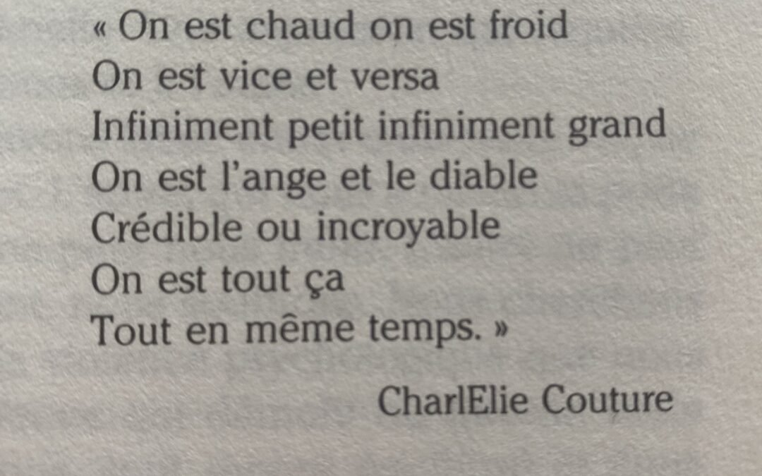 Pensée du jour : l&rsquo;individu n&rsquo;est pas un bloc monolithique, mais un assemblage de contradictions.
