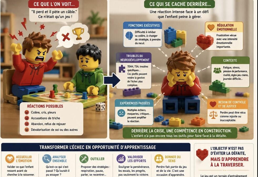 Mon enfant explose quand il perd : Comprendre plutôt que punir